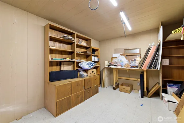 a view of storage and utility room
