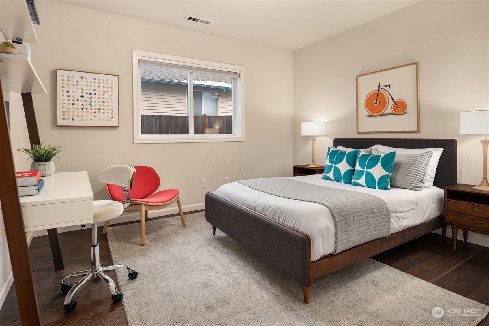 16034 68th Avenue West Edmonds, WA 98026 - Photo 20 of 32 a bedroom with a bed chair and window