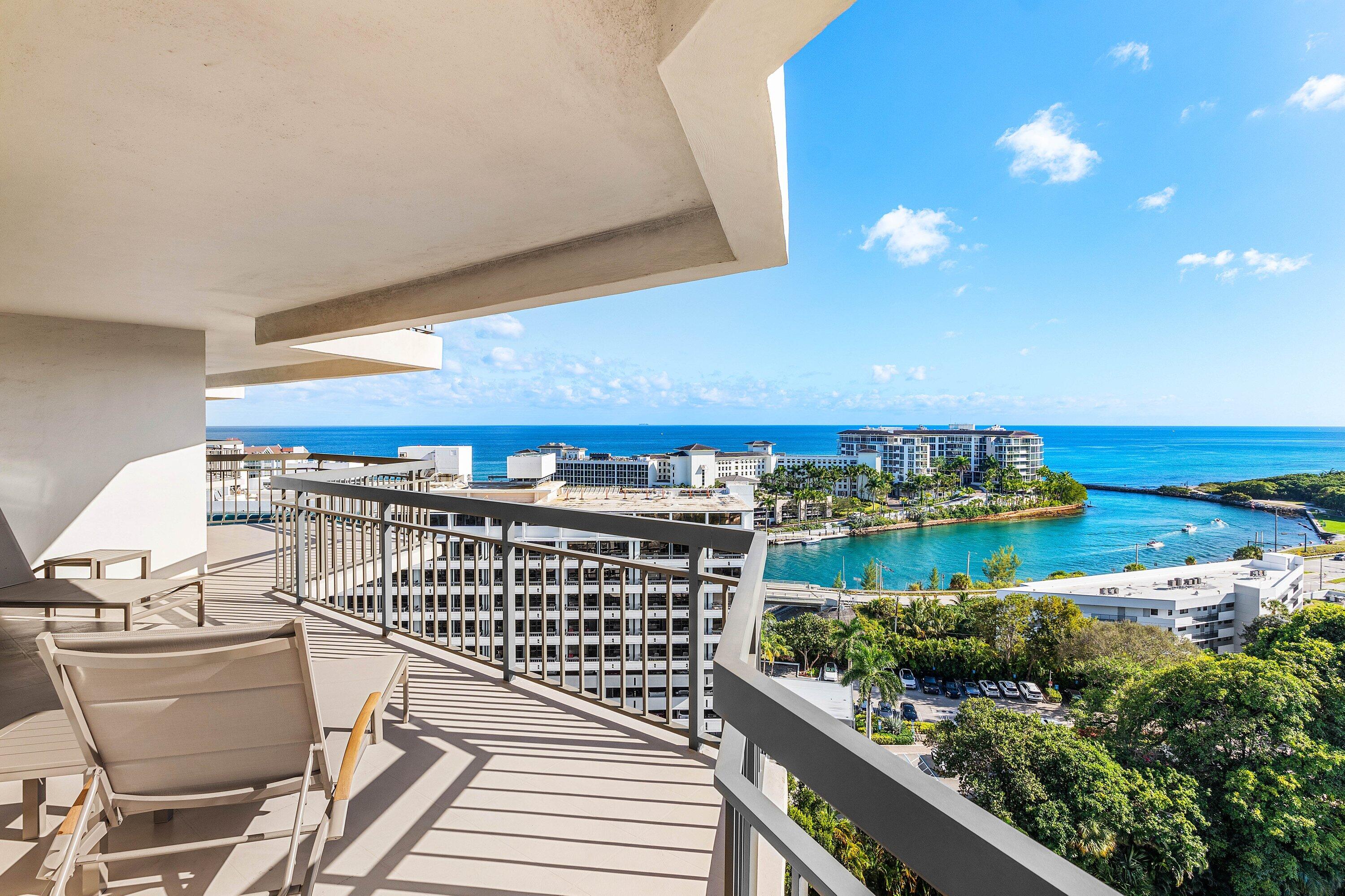 901 East Camino Real, Unit 15D Boca Raton, FL 33432 - Photo 19 of 42 a view of a balcony with wooden floor