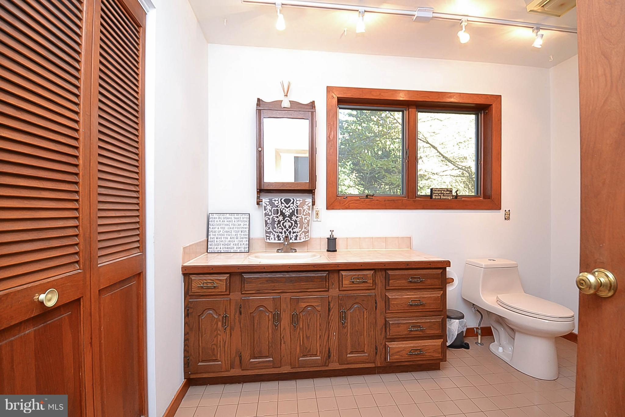 21129 Reno Monument Road Boonsboro, MD 21713 - Photo 16 of 32 a bathroom with a toilet a sink and a window