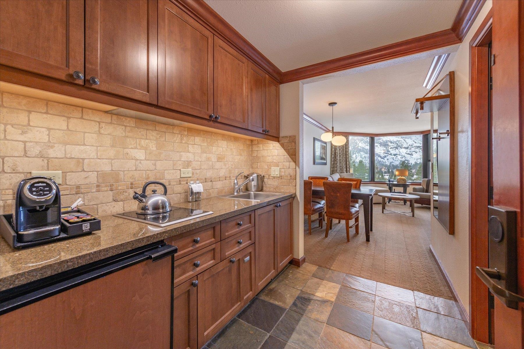 400 Resort Road Olympic Valley, CA 96146 - Photo 7 of 28 a kitchen with lots of counter top space