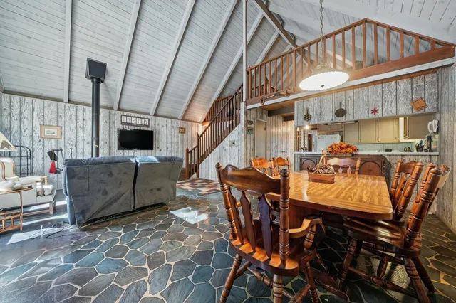 a room with furniture