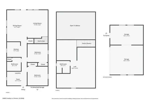 $349,500 | 26480 Crawley Lane, Pioneer, CA 95666