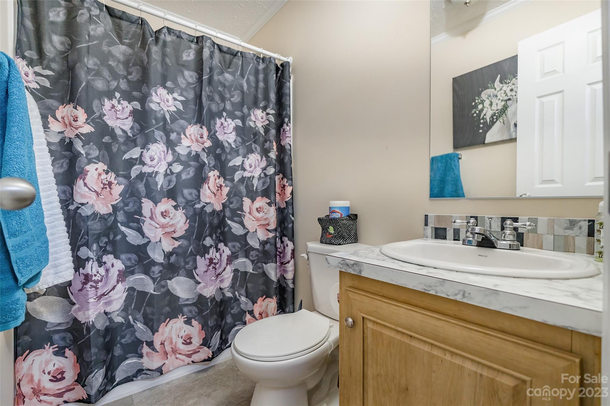 2168 Mission Road York, SC 29745 - Photo 15 of 19 a bathroom with a granite countertop toilet sink and mirror