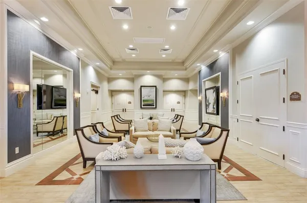a very nice looking dining room with a table and chairs