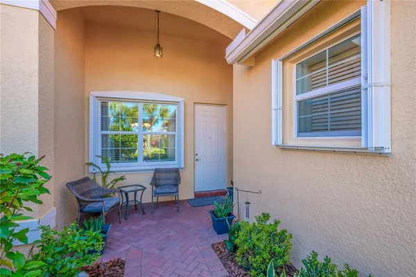a house view with a garden space