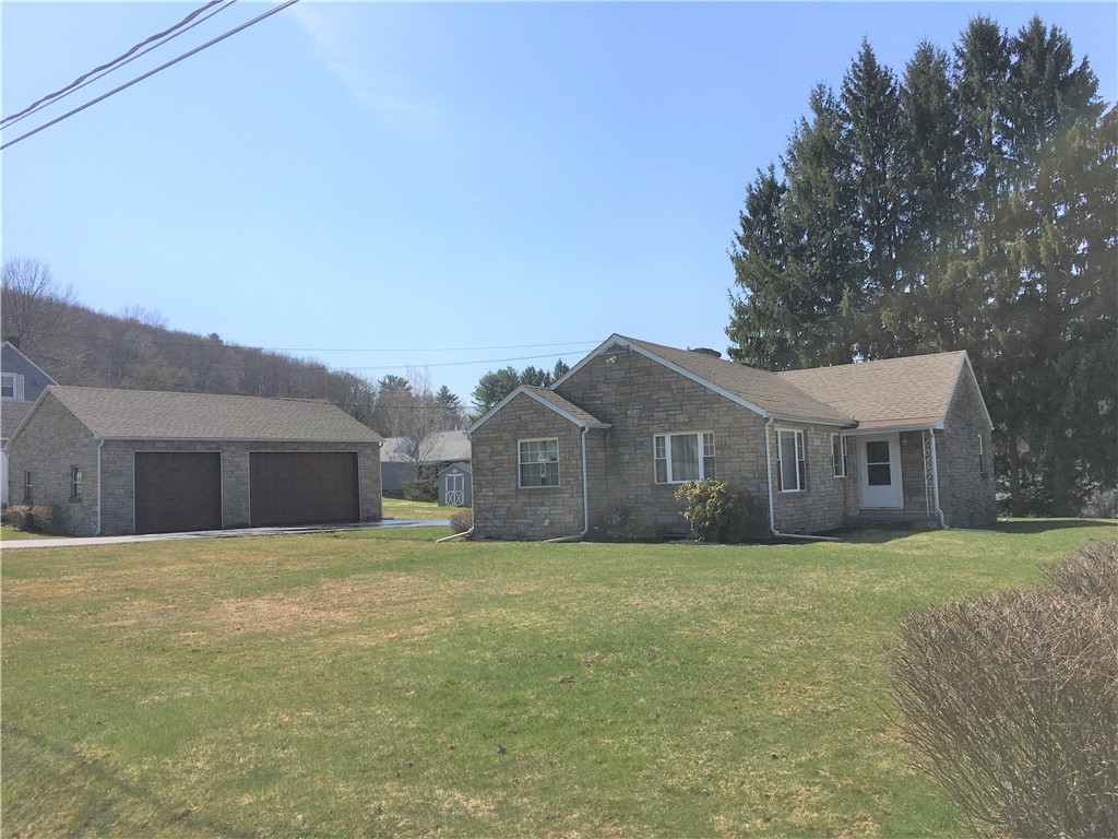 Front View on large level lot in quiet neighborhoo