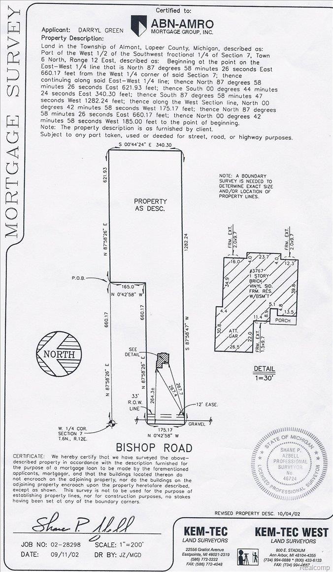 3767 Bishop Road Dryden, MI 48428 - Photo 4 of 24 Survey