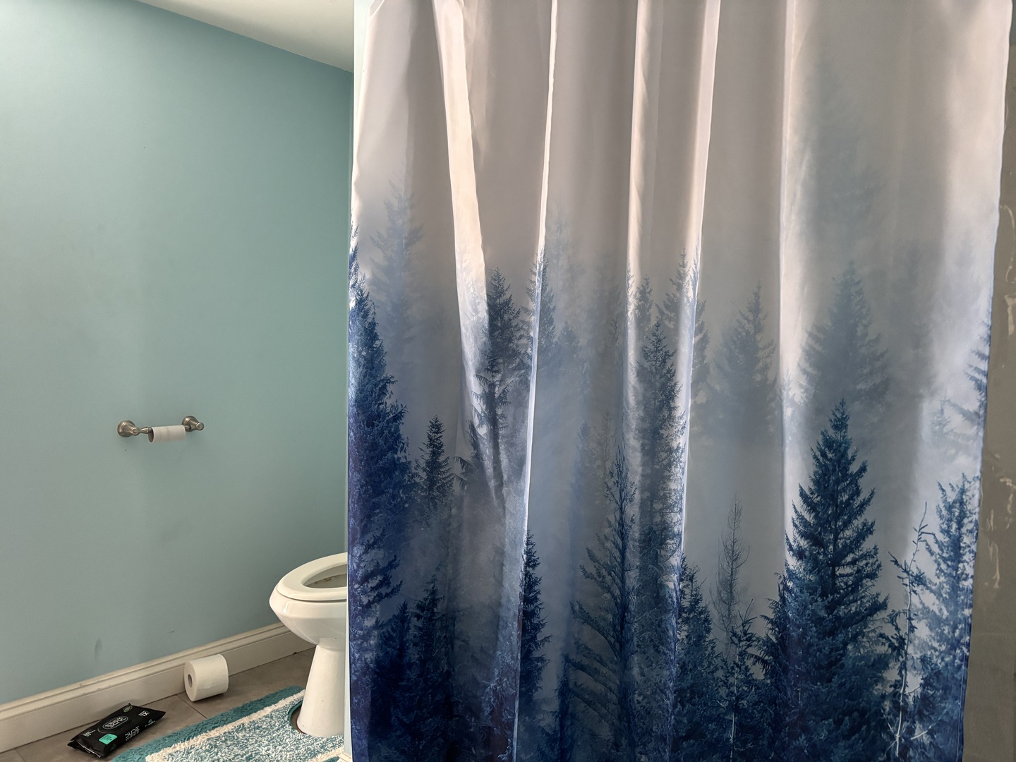 2235 Pershing Boulevard Clinton, IA 52732 - Photo 10 of 10 a white toilet sitting next to a shower curtain