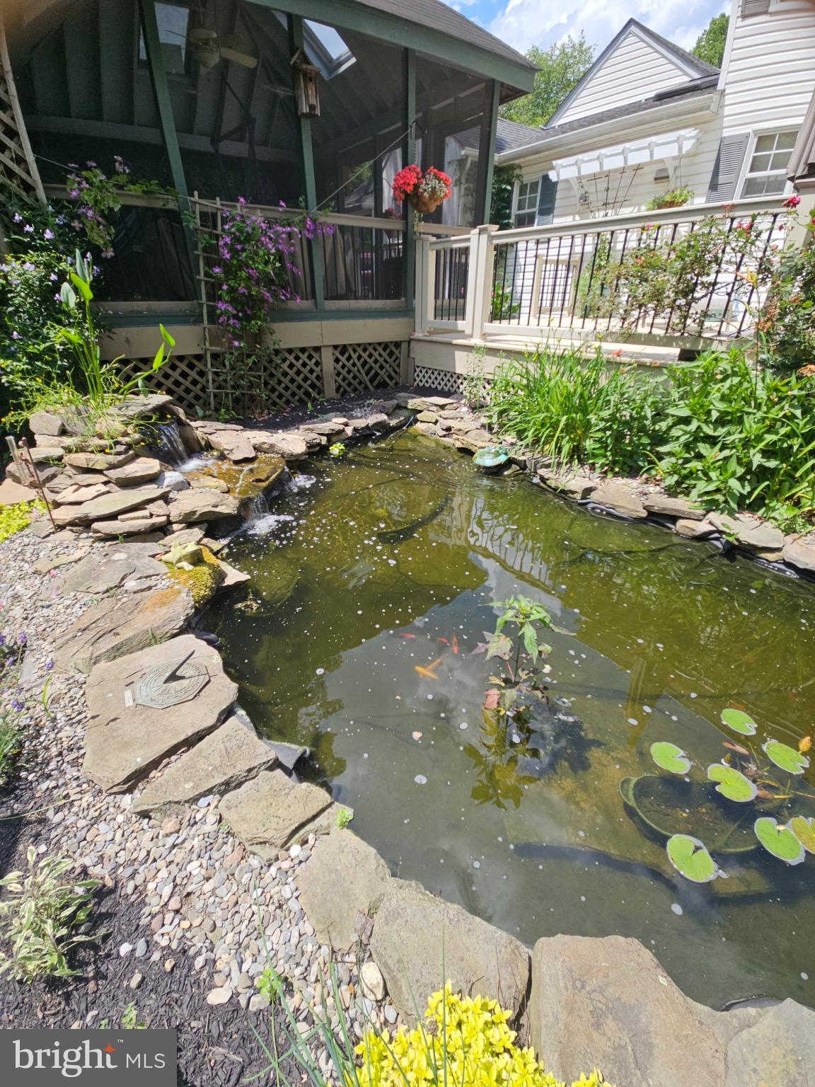 714 Gulph Road Wayne, PA 19087 - Photo 48 of 48 Tranquil pond nestled in a vibrant garden.