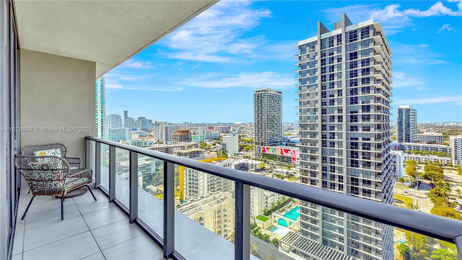 480 Northeast 31st Street, Unit 2407 Miami, FL 33137 - Photo 28 of 35 a city view from the balcony