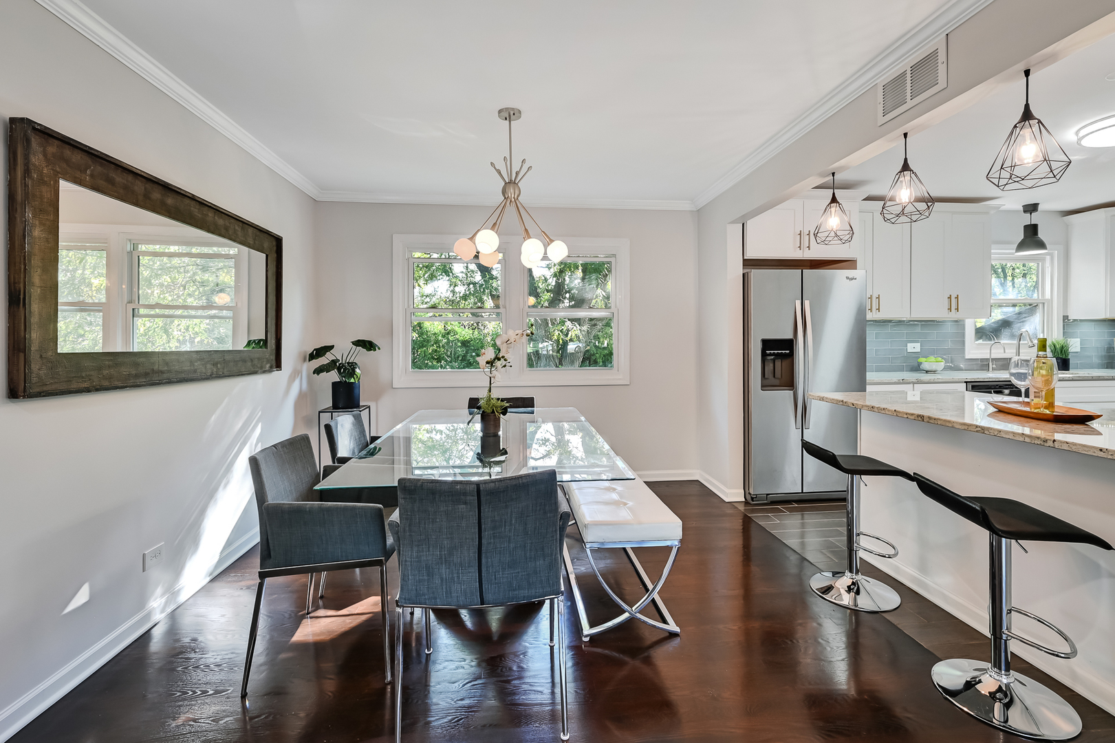 6725 Richmond Avenue Darien, IL 60561 - Photo 4 of 25 a view of a dining room with furniture window and wooden floor