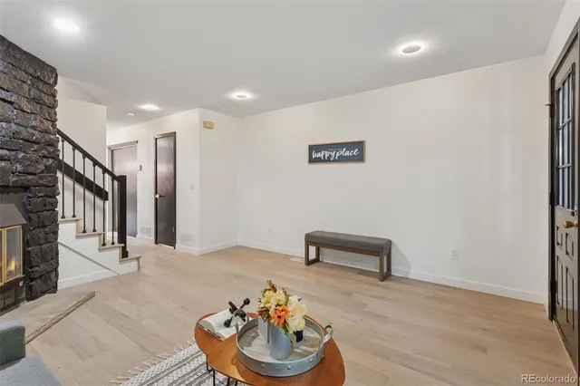 a house with trees in front of it