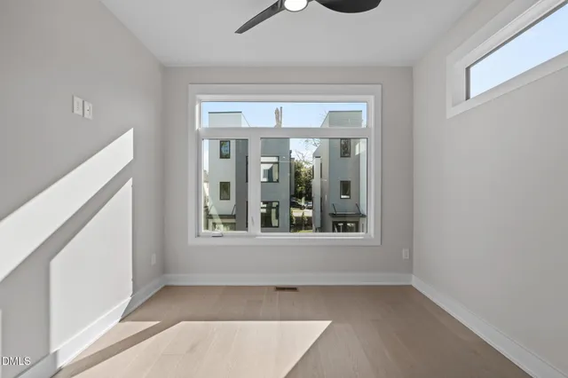 an empty room with a window