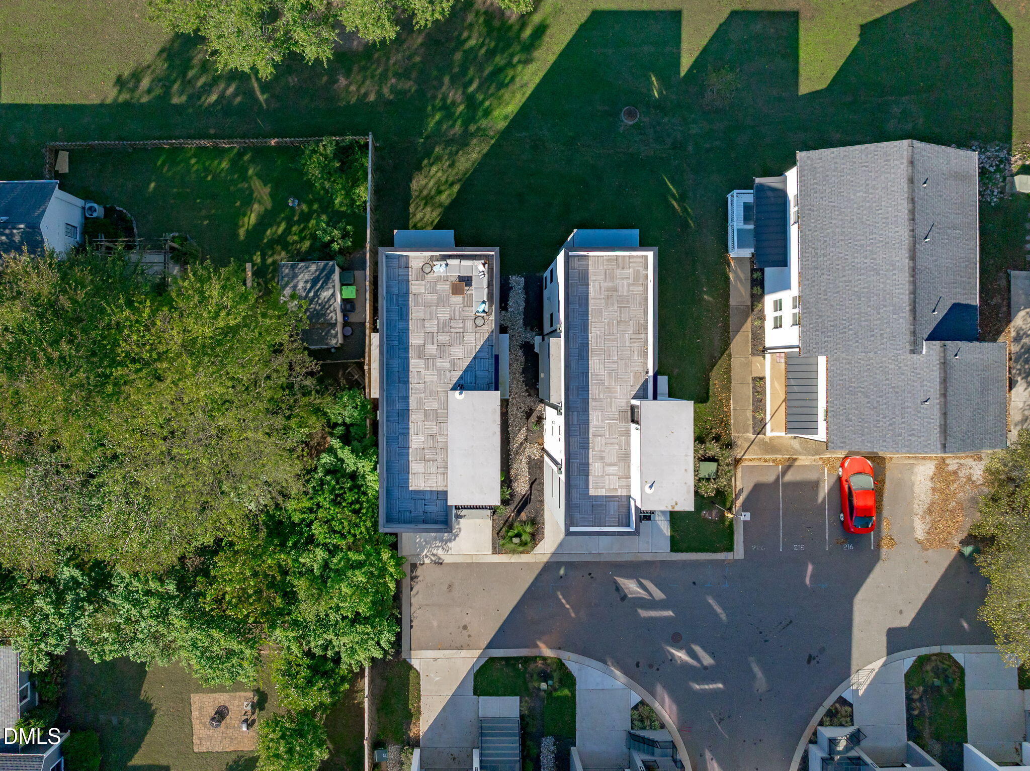 226 Woodsborough Place Raleigh, NC 27601 - Photo 37 of 42 an aerial view of a house with outdoor space