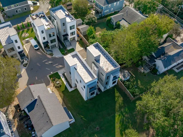 an aerial view of multiple house
