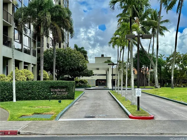 a park with palm trees