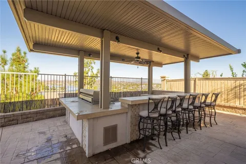 a view of a swimming pool with a garden