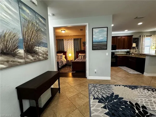 a living room with a couch and a coffee table