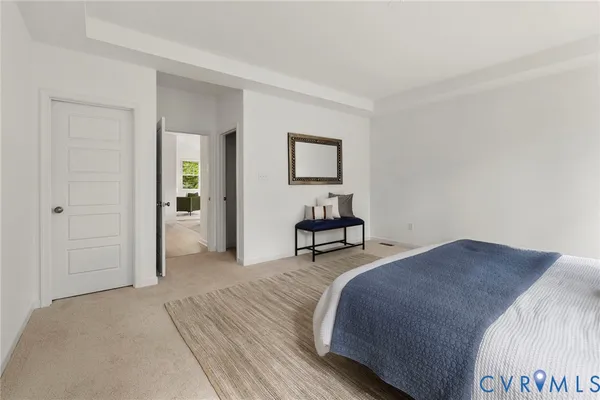 a bathroom with a double vanity sink mirror and shower