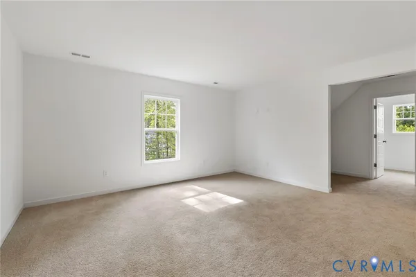 an empty room with a window