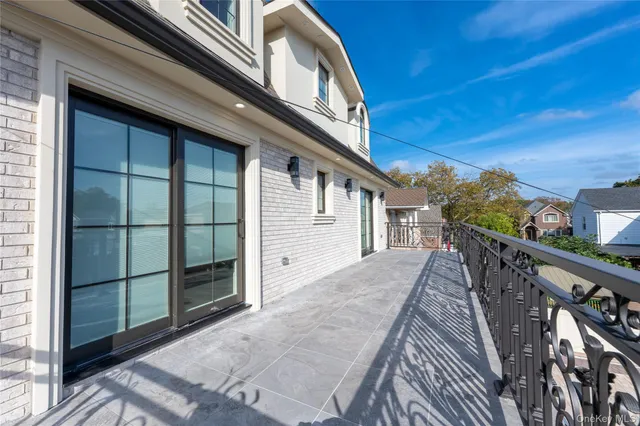 a view of a house with a balcony