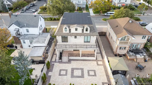 a view of a big building with many windows