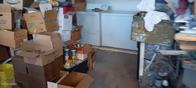 a close view of closet