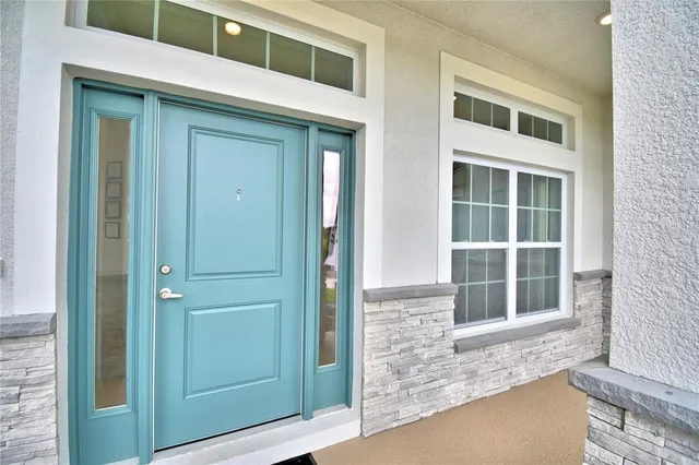 a view of front door of house