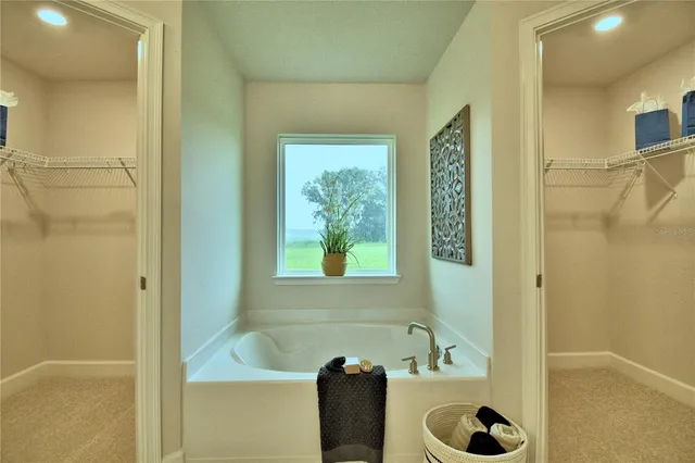 an empty room that has a window