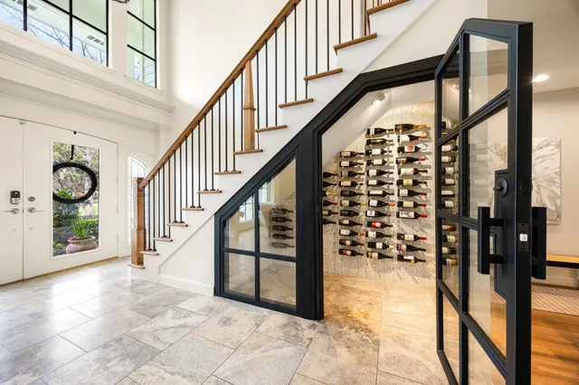 a view of an entryway with staircase