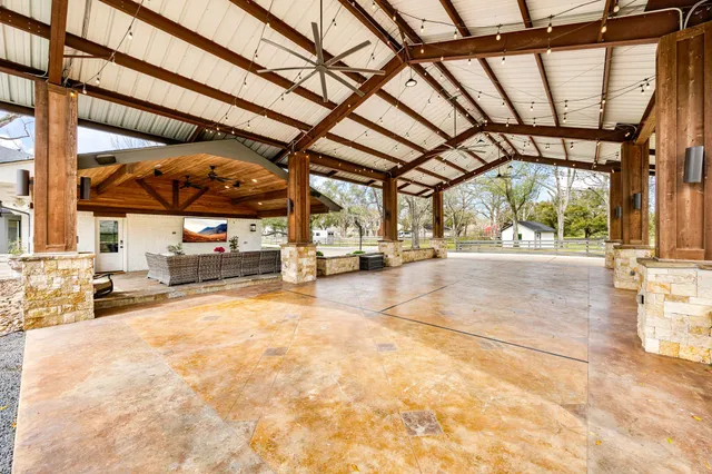 a view of parking garage