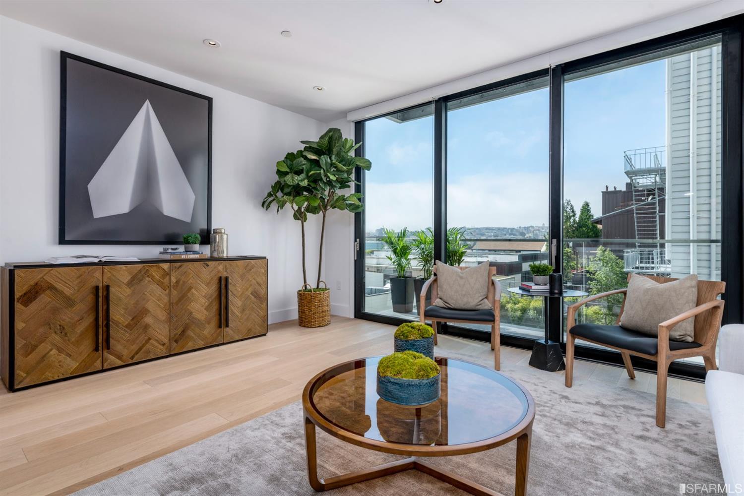 1805 Buchanan Street, Unit 3B San Francisco, CA 94115 - Photo 24 of 55 a living room with furniture and a potted plant