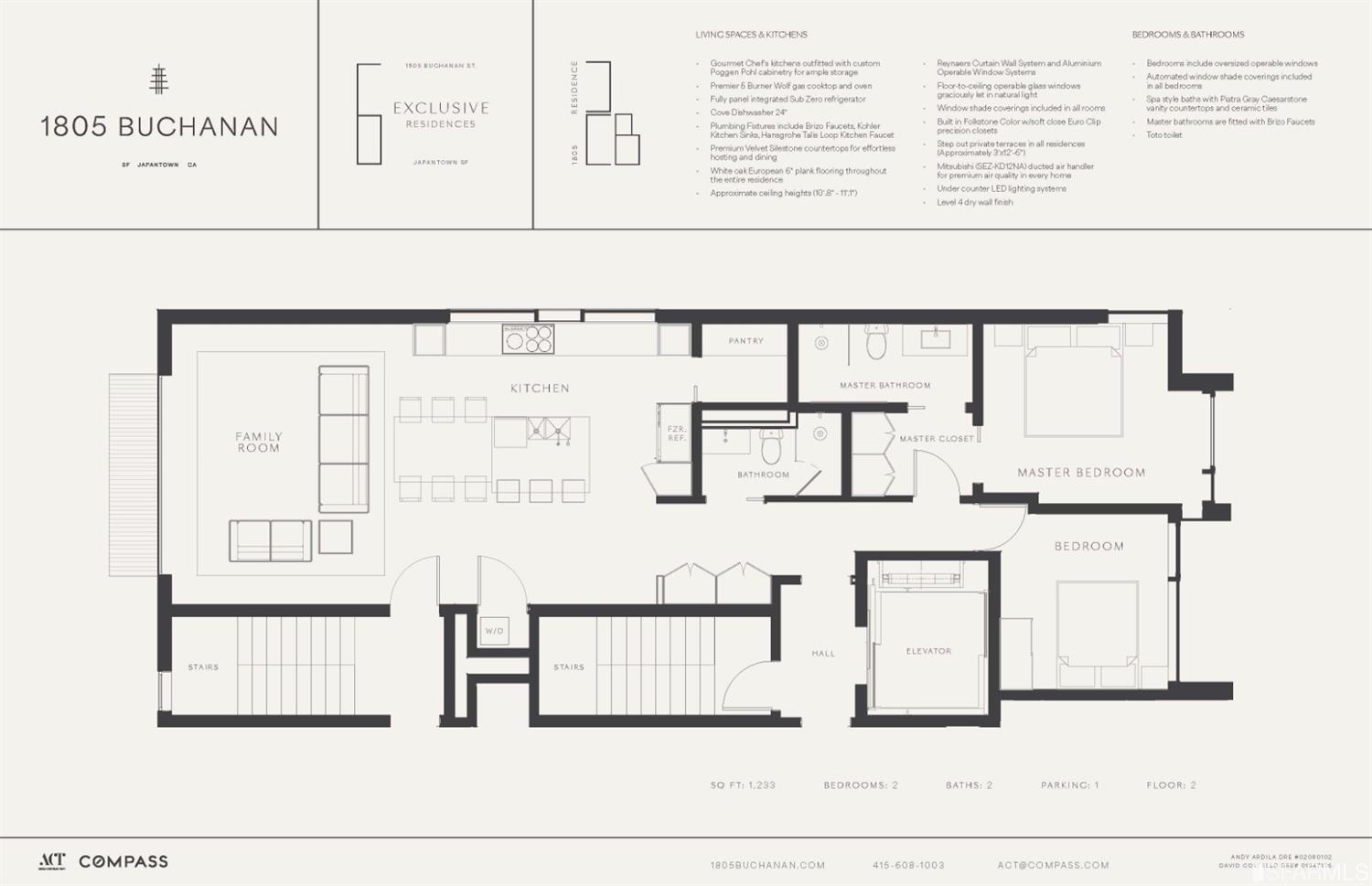 1805 Buchanan Street, Unit 3B San Francisco, CA 94115 - Photo 4 of 55 a picture of a bench in a white building