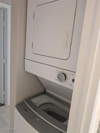 a close view of washer and dryer