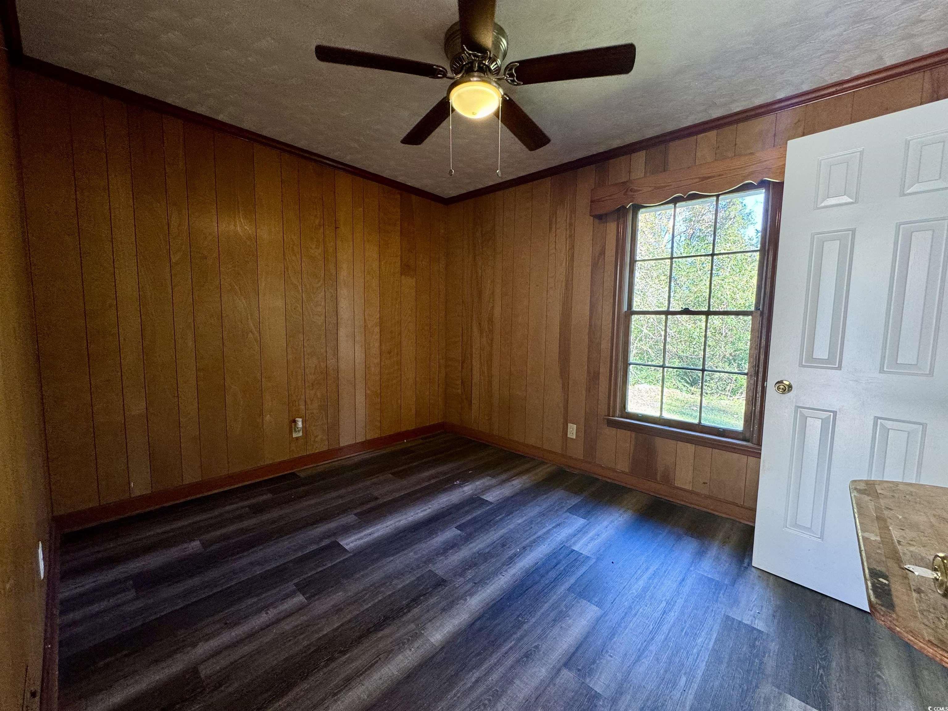 409 North Main Street Hemingway, SC 29554 - Photo 23 of 27 Unfurnished room featuring wood walls, ceiling fan