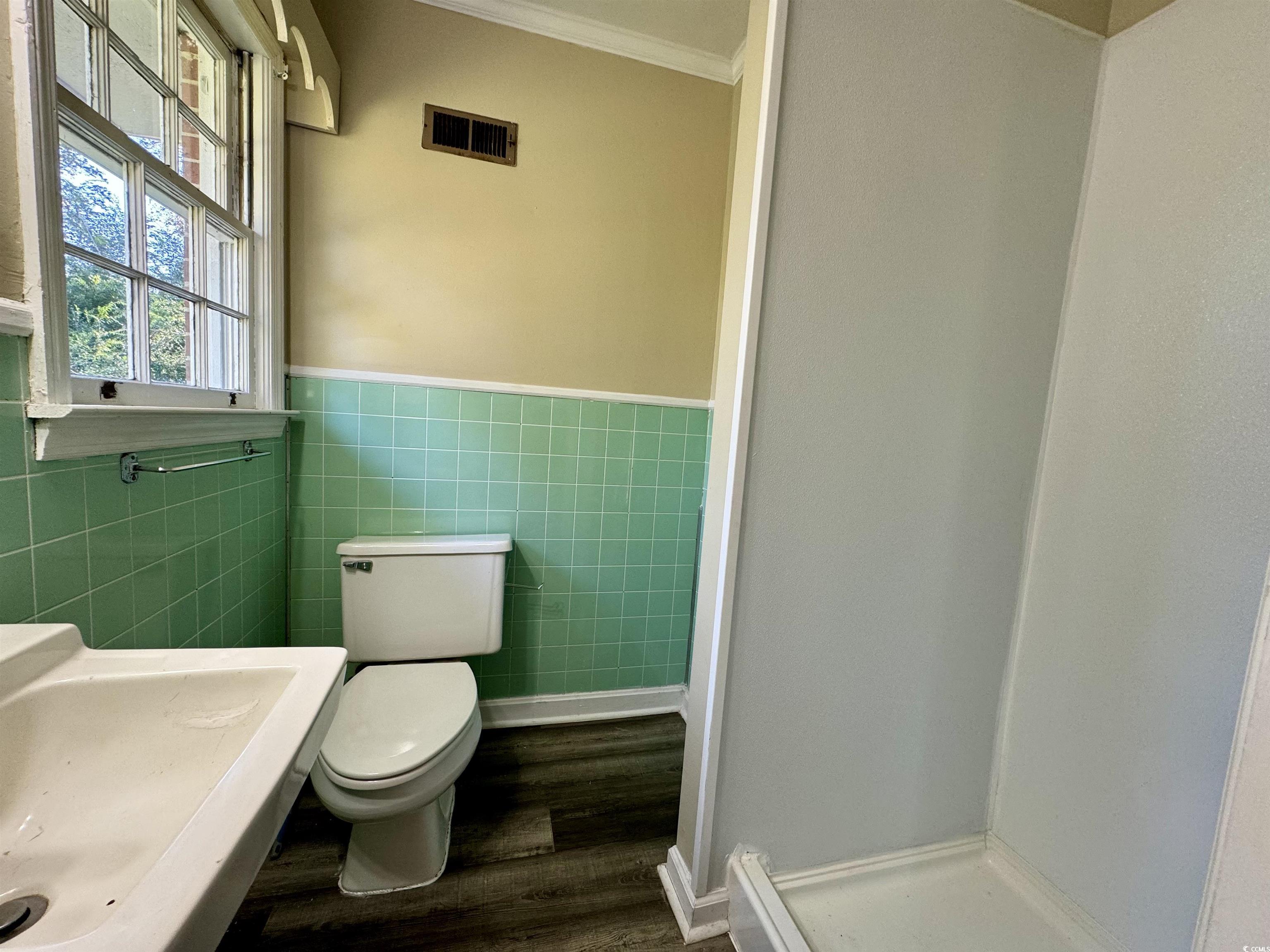 409 North Main Street Hemingway, SC 29554 - Photo 25 of 27 Bathroom featuring sink, hardwood / wood-style flo