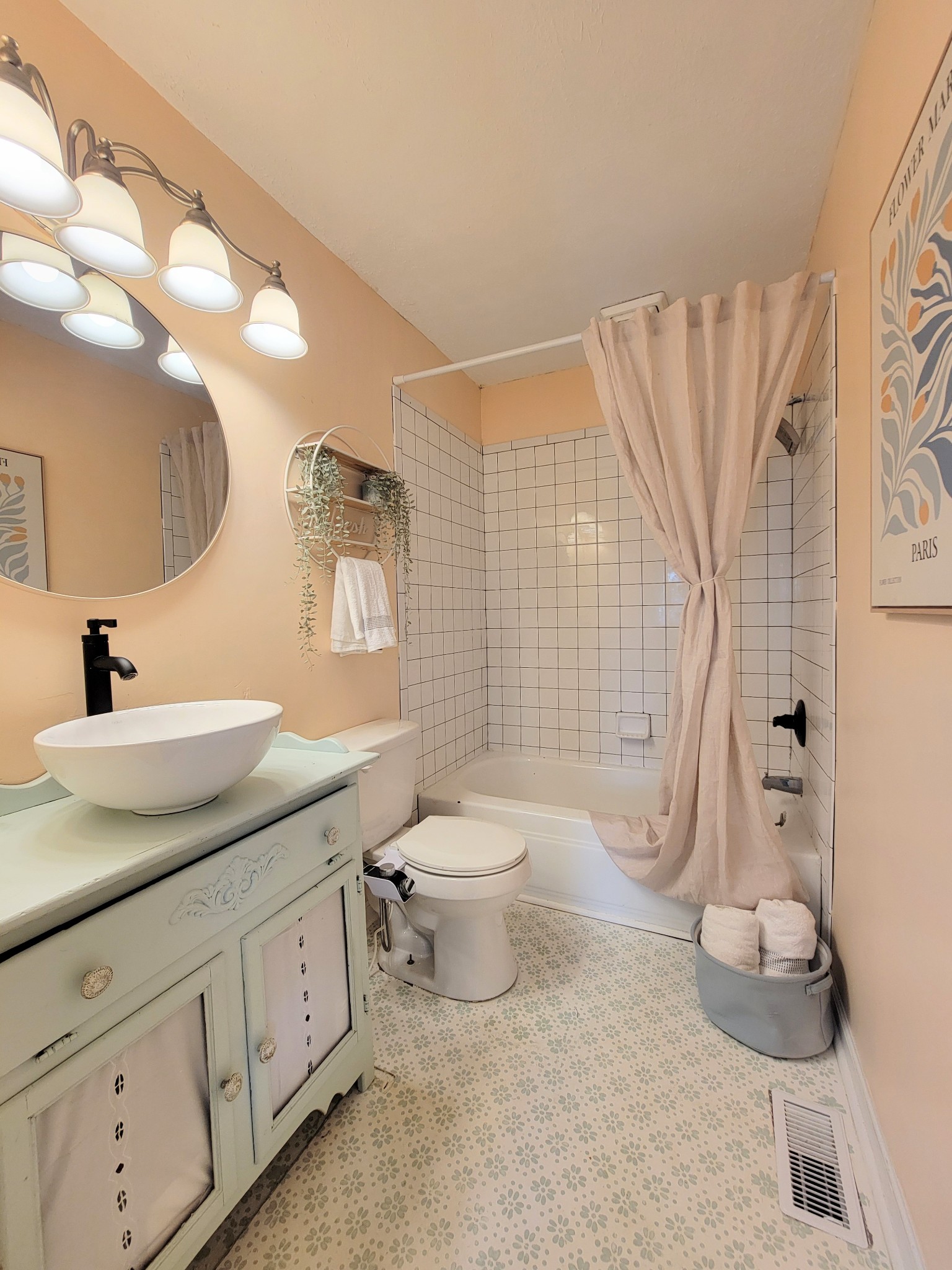 185 B Y Brown Road Charlotte, TN 37036 - Photo 24 of 52 a bathroom with a granite countertop sink a toilet and a mirror