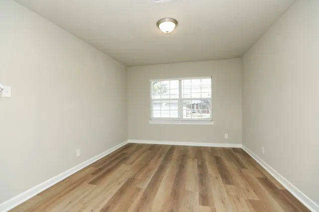 an empty room with a window