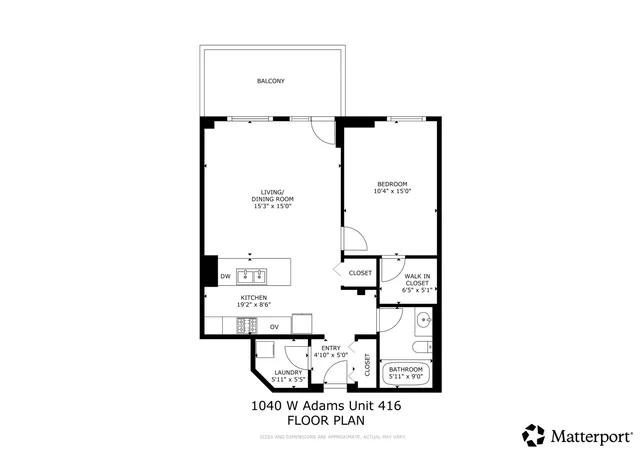 $360,000 | 1040 West Adams Street, Unit 416, Chicago, IL 60607