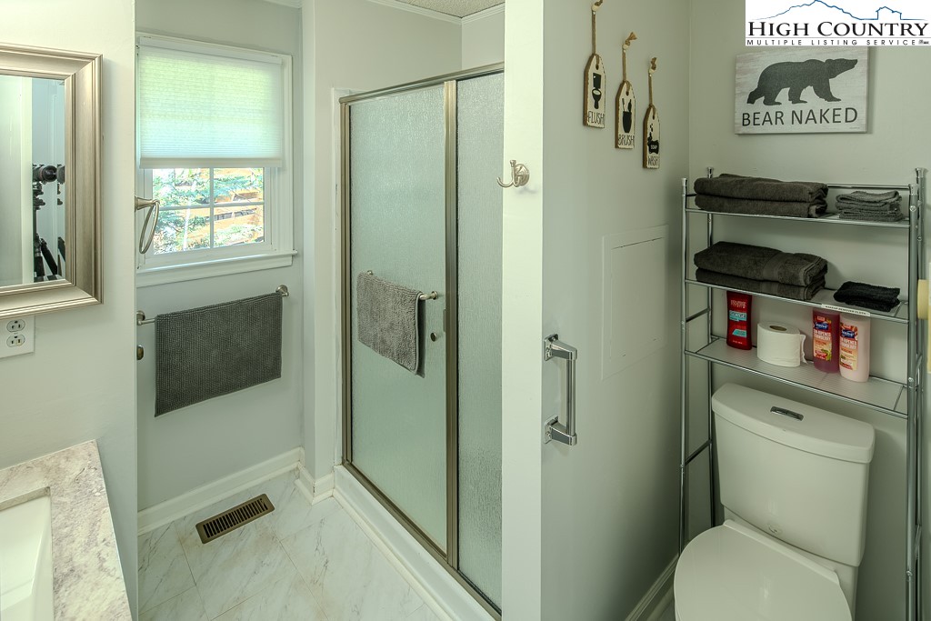 198 Black Pine Road Newland, NC 28657 - Photo 24 of 34 a bathroom with a toilet and a shower