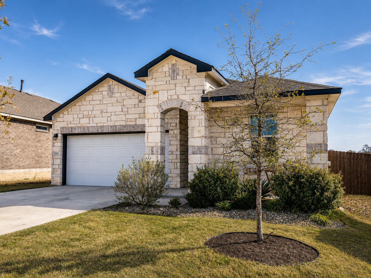 2132 Centerline Lane Georgetown, TX 78628 - Photo 2 of 30 Front and rear patios, stagecoach light, 14' entry, keyless entry and garage pad entry