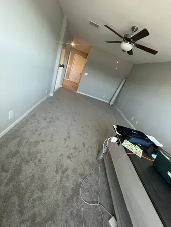 an empty room with a window