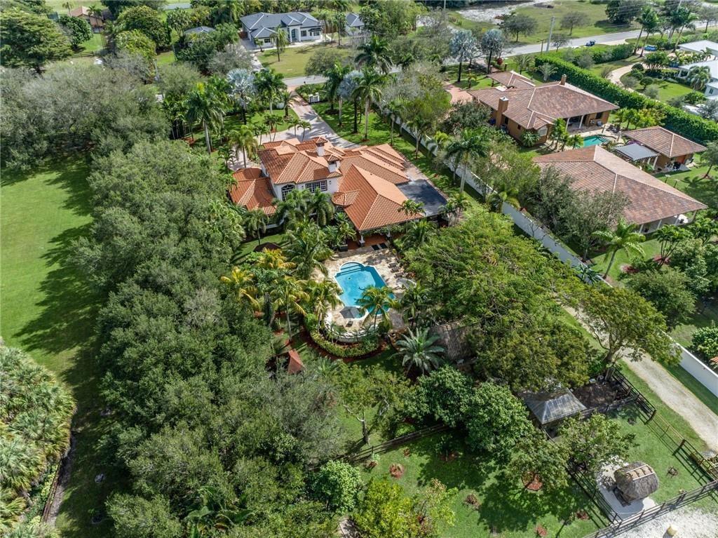 6465 Southwest 178th Avenue Southwest Ranches, FL 33331 - Photo 35 of 36 an aerial view of house with yard