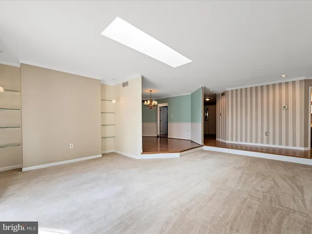 an empty room with a window