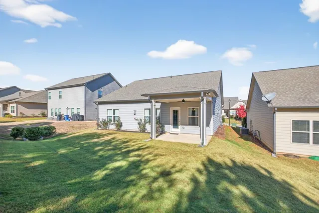 a house view with a garden space