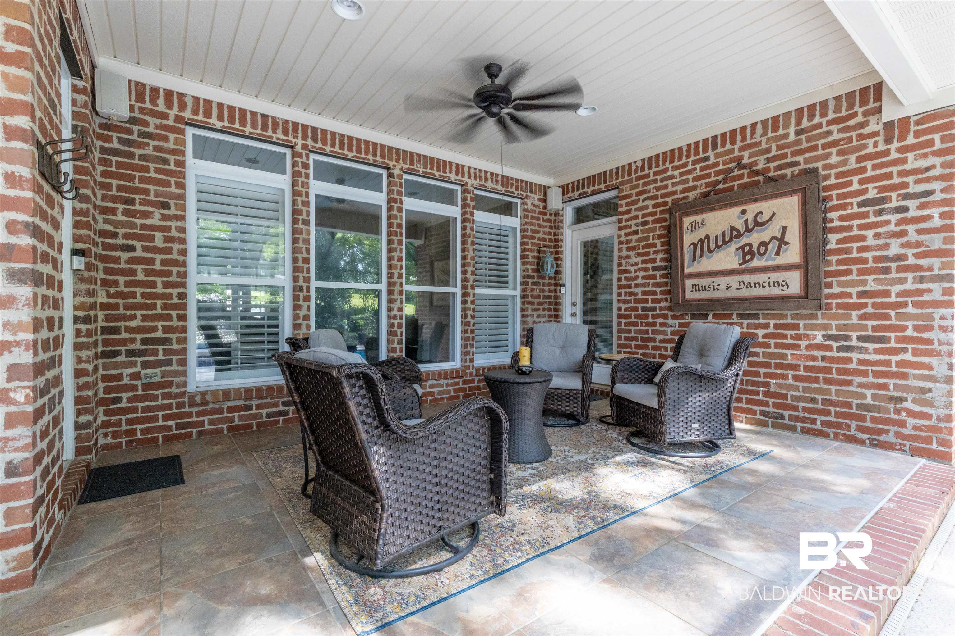 153 Old Mill Road Fairhope, AL 36532 - Photo 30 of 40 Back Screened Porch Overlooking Pool and Golf Course