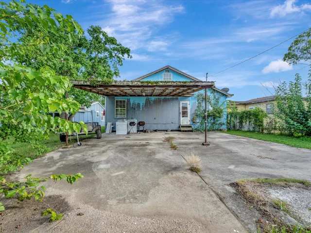 a view of a house with a patio