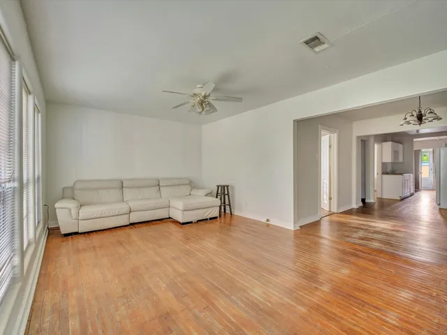 a view of livingroom with furniture and wooden floor