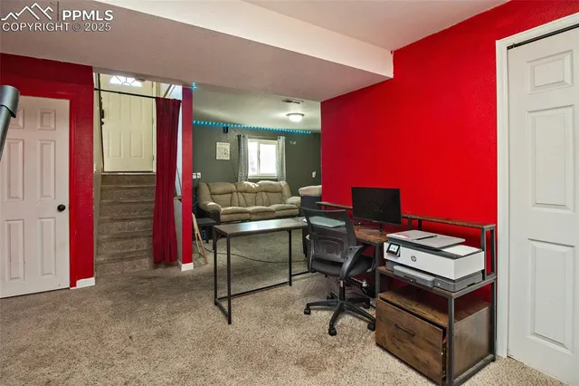 a room with furniture